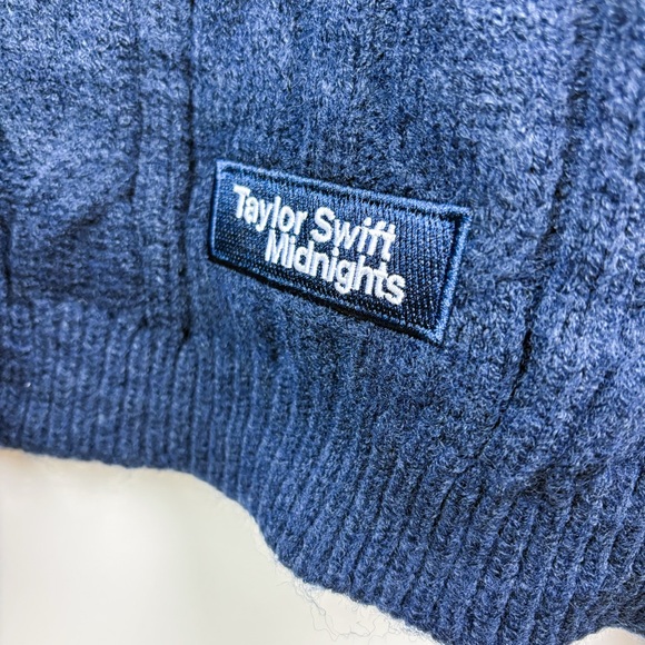 Taylor Swift Midnights Cardigan Sweater NEW Medium Large M/L Navy Blue Stars - Picture 7 of 11